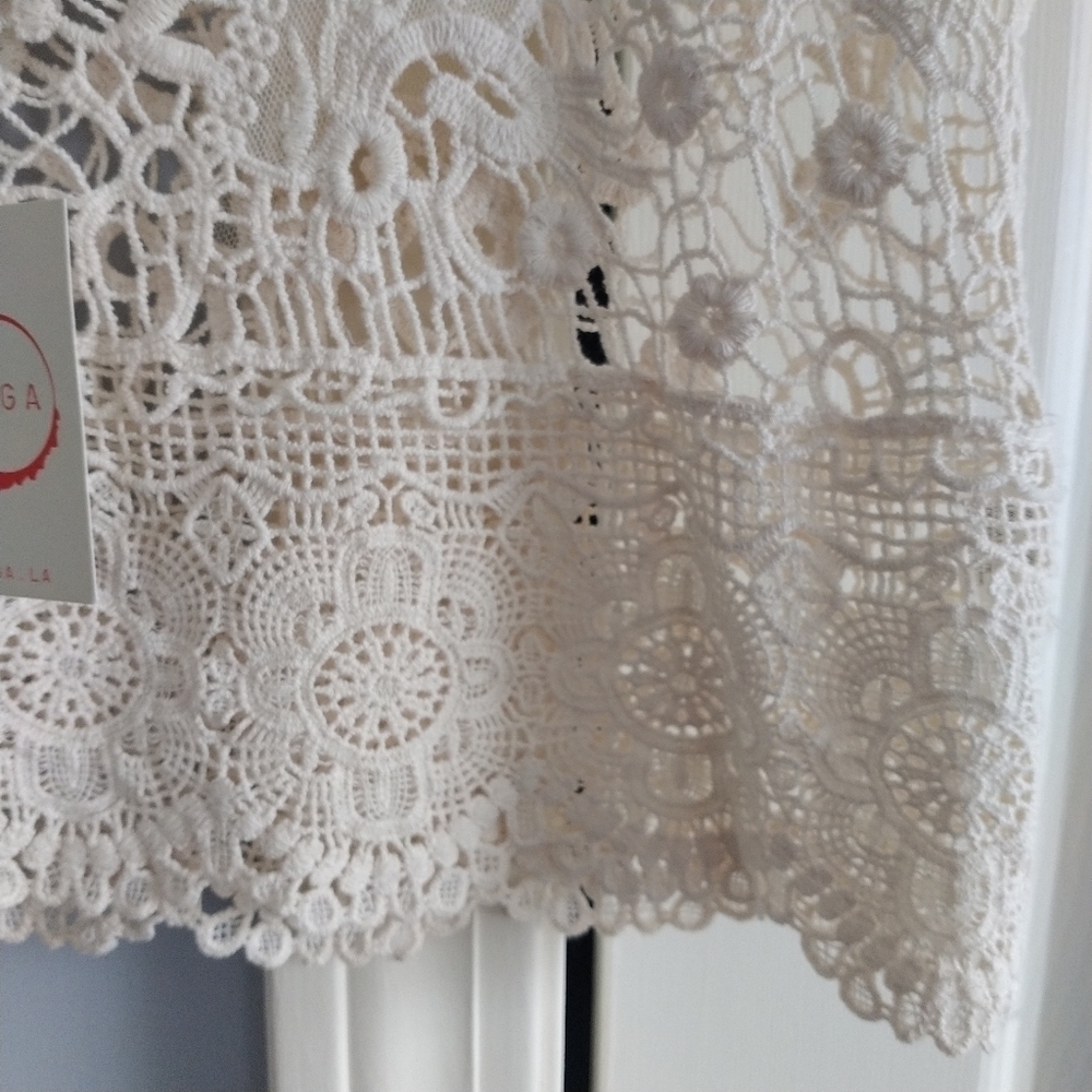RAGA Beige Crochet Top XS - Picture 3 of 14